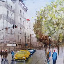 Mi Proyecto del curso: Paisajes urbanos en acuarela. Un projet de Beaux Arts, Aquarelle et Illustration architecturale de paula_montilla_gomez - 25.06.2021