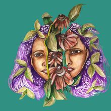 My project in Watercolor Portraits Inspired by Nature course. Painting, Watercolor Painting, and Portrait Drawing project by joskabarr - 06.25.2021