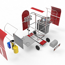 Carro comercial. Een project van Industrieel ontwerp, Productontwerp y  3D-modellering van Octavio Almiron - 26.06.2021
