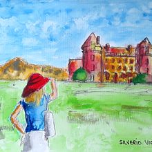 Garota Francesa: Sketching artístico em aquarela: ouse expressar suas ideias. Traditional illustration, Sketching, Creativit, Drawing, Watercolor Painting, and Sketchbook project by silverioart - 06.25.2021