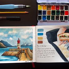 Mi Proyecto del curso: Cuaderno de viaje en acuarela. Un proyecto de Ilustración tradicional, Pintura a la acuarela, Ilustración arquitectónica y Sketchbook de Susana Higuero - 26.06.2021