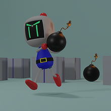 Bomberman 3D. Motion Graphics, Character Design, Product Design, and 3D Modeling project by Oliver Putu Wijaya - 06.27.2021