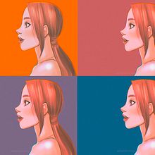 Profile girl. Un proyecto de Ilustración tradicional, Diseño, Br, ing e Identidad y Cómic de Miriana Sessa - 27.06.2021