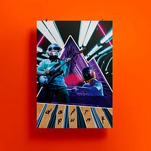 Poster Daft Punk. Un proyecto de Diseño, Ilustración tradicional y Collage de Daniel Coloma - 28.06.2021