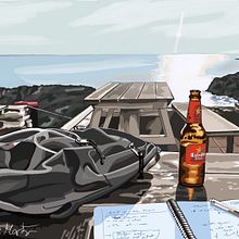 Cap de Creus. Traditional illustration, Creativit, and Naturalistic Illustration project by Rosa Martí - 06.28.2021