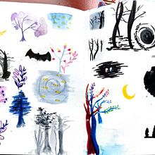 Mi Proyecto del curso: Técnicas de ilustración para desbloquear tu creatividad. Design, Traditional illustration, Fine Arts, Painting, Creativit, Creating with Kids, and Sketchbook project by Aitziber Fernandez - 06.28.2021