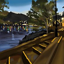 Cadaqués. Traditional illustration, Digital Illustration, and Naturalistic Illustration project by Rosa Martí - 06.28.2021