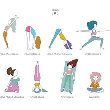 Ásanas. Projekt z dziedziny Trad, c i jna ilustracja użytkownika Gisele Franke - 28.06.2021