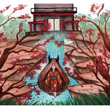 Mi Proyecto del curso: Ilustración en acuarela con influencia japonesa. Projekt z dziedziny Tradycyjna ilustracja,  Rysunek i Malowanie akwarelą użytkownika María Clara Ravelo Medina - 28.06.2021