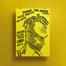 Taxi Driver Caligrama. T, pograph, T, pograph, Design, Poster Design, Design, and Digital Design project by Federman Lowis - 06.29.2021