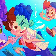 “Just have fun!” - Luca. Traditional illustration, and Art Direction project by Oskar Acosta - 06.23.2021