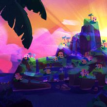 “Lollipop Cove - Sunset”. Art Direction, and Concept Art project by Oskar Acosta - 06.29.2021