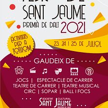 Cartel Fiestas de Sant Jaume. Design project by Rafael Estevez Veloso - 06.28.2021