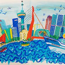 My project in Pictorial Sketchbook with Gouache course. Traditional illustration, Sketching, Drawing, Architectural Illustration, Sketchbook, and Gouache Painting project by Esther Middel - 06.29.2021