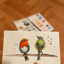 My project in Artistic Watercolor Techniques for Illustrating Birds course. Un proyecto de Ilustración tradicional, Pintura a la acuarela, Dibujo realista e Ilustración naturalista				 de Enolla Collins - 15.06.2021