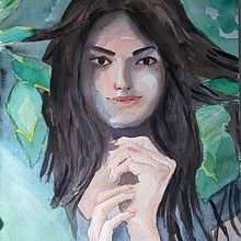My project in Artistic Portrait with Watercolors course. Un progetto di Belle arti, Pittura, Pittura ad acquerello e Disegno di ritratti di Roxanne Karppi - 28.06.2021