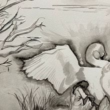 My project in Introduction to Children’s Illustration course - The Ugly Duckling . Un proyecto de Ilustración tradicional, Bellas Artes, Pintura, Dibujo a lápiz, Dibujo, Pintura a la acuarela, Ilustración infantil y Narrativa de Bev Harvey - 29.06.2021