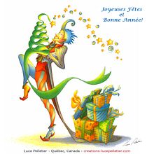 En avant la parade!  (Carte de Noël - Christmas card). Projekt z dziedziny Trad, c i jna ilustracja użytkownika Luce Pelletier - 29.06.2021