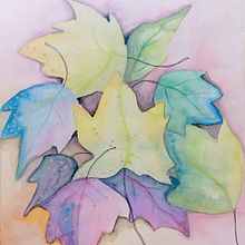 Proyecto de paletas personales, hojas de otoño. Traditional illustration, Fine Arts, Painting, Watercolor Painting, and Color Theor project by Macarena Piña - 06.29.2021