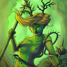 Driada. Digital Painting, Character Design, Digital Illustration, and Fine Arts project by Lucio Saulino - 12.10.2020