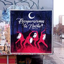 Recuperaremos la Noche. Street Art, and Traditional illustration project by Valeria Araya - 06.29.2021