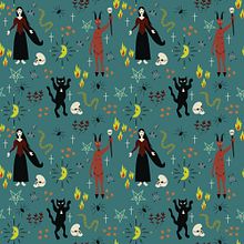 Mi Proyecto del curso: Brujería. Design, Traditional illustration, Pattern Design, and Printing project by Melissa Ramirez Morgado - 06.30.2021