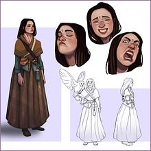 Nélida I Concept Art. Ilustração tradicional projeto de Julia Fernández - 01.07.2021