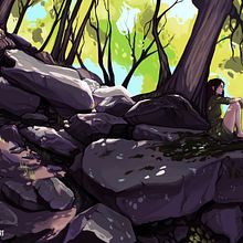 Nélida I Landscape Illustration. Ilustração tradicional projeto de Julia Fernández - 01.07.2021