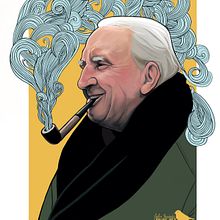 J. R. R. Tolkien. Ilustração tradicional projeto de Julia Fernández - 01.07.2021