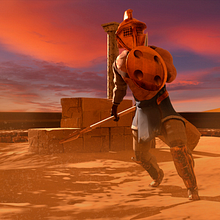 Modelo 3D - Gladiador Hoplomachus. 3D Modeling, 3D, 3D Character Design, Character Design, and 3D Design project by David Gonzalez Diez - 03.26.2021