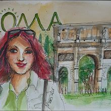 Mein Kursprojekt: Aquarellsketching: Drück deine Ideen aus . Traditional illustration, Sketching, Creativit, Drawing, Watercolor Painting, and Sketchbook project by Petra Niccoli - 07.01.2021