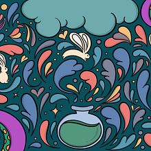 Huawei Mobile Wallpaper. Design, and Traditional illustration project by Grace Frösén - 07.02.2021
