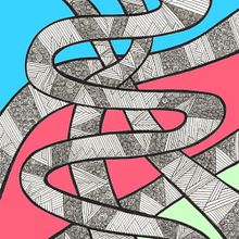Doodle-Tangle-Snakes-Test. Ilustração tradicional projeto de Sylvi H - 02.07.2021
