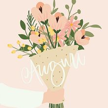 Mazo di fiori Auguri . % Chiara Bacchini tarafından hazırlanan Kaligrafi projesi - 07.02.2021