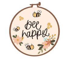 Bee Happy! . % Chiara Bacchini tarafından hazırlanan Kaligrafi projesi - 07.03.2021