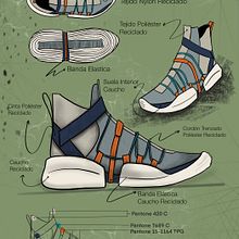 Zapatillas de Baloncesto ECO-2. Un progetto di Design, Product design e Design di scarpe di Sarah Galisteo Alvarez - 02.07.2021