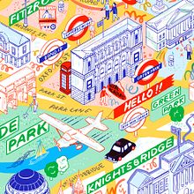 My project in Isometric Map Illustration: Capture a City's Vibrancy course. Traditional illustration, Infographics, Drawing, Digital Illustration, Artistic Drawing, and Digital Painting project by Jess Wilson - 07.02.2021