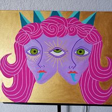 Third Eye. Acr, lic Painting, and Concept Art project by Doris Ramirez - 07.02.2021