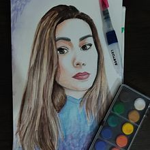 Meu projeto do curso: Retrato em aquarela a partir de uma fotografia. Traditional illustration, Watercolor Painting, and Portrait Drawing project by Cléo Copi - 07.02.2021