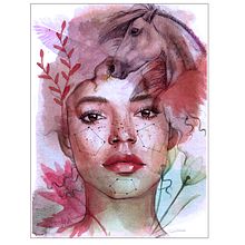 My project in Illustrated Portrait in Watercolor course. Projekt z dziedziny Trad, c, jna ilustracja,  Sztuki piękne,  Malarstwo,  R, sunek, Malowanie akwarelą, Portret,  R, sunek art, st i czn użytkownika Hala Hany Farid - 03.07.2021