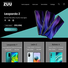 Landing page y ficha de producto de un comercio electrónico de teléfonos móviles. Un proyecto de Diseño, Publicidad, UX / UI, Br, ing e Identidad, Marketing, Diseño Web, Marketing Digital, Marketing de contenidos, e-commerce y Retail Design de Kaishi Zhang Chen - 03.07.2021