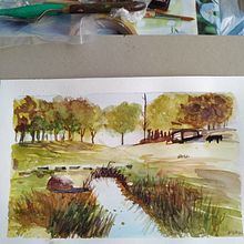 Il mio progetto del corso: Paesaggi naturali ad acquerello. Fine Arts, Painting, and Watercolor Painting project by annam_nigr_5 - 07.03.2021
