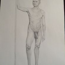 Mi Proyecto del curso: Dibujo realista de la figura humana. Un projet de Illustration traditionnelle, Beaux Arts, Esquisse , Dessin au cra, on, Dessin, Dessin réaliste , et Dessin anatomique de vergaramonica8 - 01.07.2021