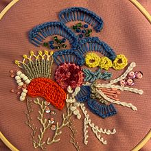 Mi Proyecto del curso: Técnicas avanzadas de bordado: puntadas y composiciones con volumen. Embroider project by Soledad Quiroz - 07.03.2021