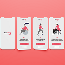 Cremoji: Crea la mejor versión de tí. Design, Interactive Design, Web Design, Mobile Design, and App Design project by Brayan Daniel Mardueño Flores - 07.03.2021
