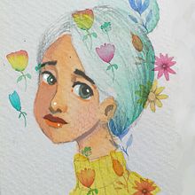  Retrato ilustrado en acuarela. Traditional illustration, Fine Arts, Painting, Drawing, Watercolor Painting, Portrait Drawing, and Artistic Drawing project by victor Navarro - 07.04.2021