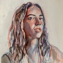 My project in Artistic Portrait with Watercolors course. Un proyecto de Bellas Artes, Pintura, Pintura a la acuarela y Dibujo de Retrato de pheiselart - 04.07.2021