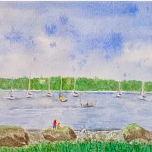 My project in Natural Landscapes in Watercolor course. Fine Arts, Painting, and Watercolor Painting project by adlermark - 07.04.2021