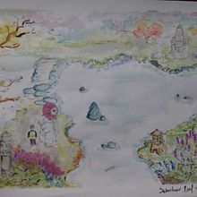 Paisaje japonés con acuarela por Sebastián Leal . Un progetto di Illustrazione tradizionale, Disegno e Pittura ad acquerello di Sebastián Camilo Leal Daza - 04.07.2021