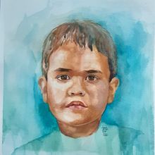 Retrato en acuarela Ein Projekt aus dem Bereich Bildende Künste, Malerei und Aquarellmalerei von Isabel Cristina Rengifo T. - 05.07.2021